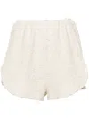 Ioana Ciolacu Distressed-effect Knitted Shorts In Neutrals