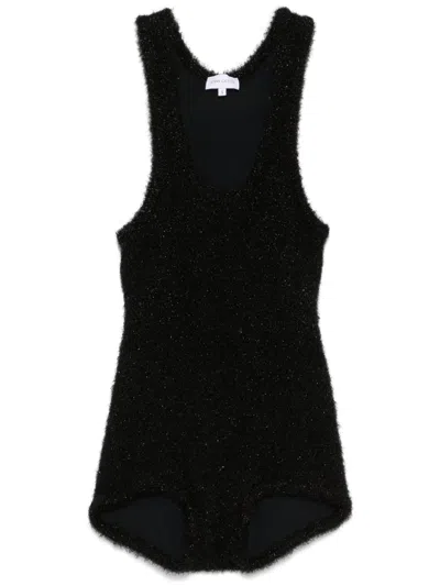 Ioana Ciolacu Fringed Playsuit In Black