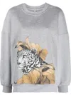 Ioana Ciolacu Graphic-print Crew-neck Sweashirt In Grey