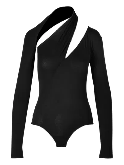 IOANA CIOLACU HUG ASYMMETRIC NECKLINE BODYSUIT