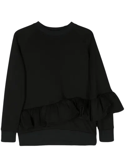 Ioana Ciolacu Liquorice Peplum Sweatshirt In Black