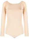 Ioana Ciolacu Round-neck Long-sleeve Top In Neutrals