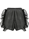 Ioana Ciolacu Dahlia Semi-sheer Shorts In Black