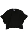Ioana Ciolacu Peony Ruffled Sweatshirt In Black