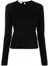 Ioana Ciolacu Plain Open-back Sweatshirt In Black