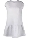 Ioana Ciolacu Round Neck Short-sleeved Dress In Grey