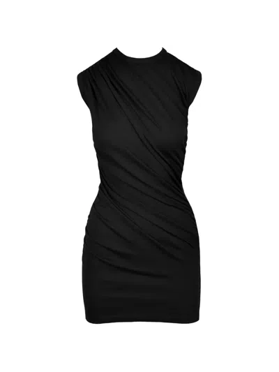 Ioana Ciolacu Ruched Mini Dress In Black