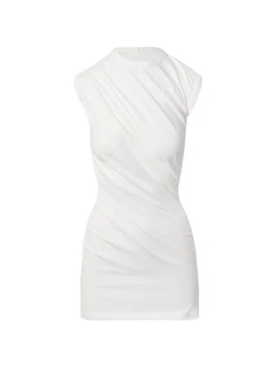 Ioana Ciolacu Ruched Mini Dress In White