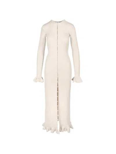 Ioana Ciolacu Ruffled Maxi Dress In White