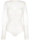 Ioana Ciolacu Semi-sheer Long-sleeved Body In Neutrals
