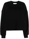 Ioana Ciolacu Crew-neck Cotton-blend Sweatshirt In Black