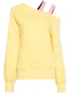 Ioana Ciolacu Sonia Cold-shoulder Sweatshirt In Yellow