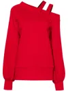 Ioana Ciolacu Sonia Drop-shoulder Sweatshirt In Red