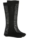 Ioana Ciolacu Split-toe Mesh Socks In Black