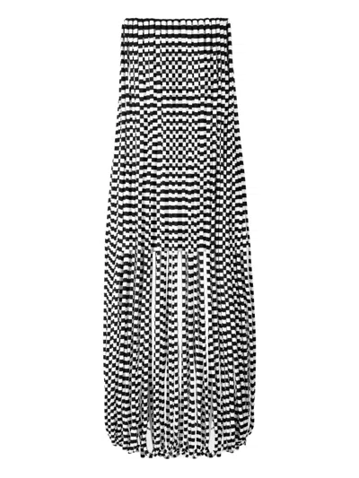 Ioana Ciolacu Striped Fringed Dress In Multi