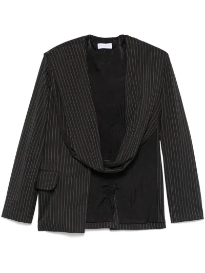 Ioana Ciolacu Gestreifte Jacke In Grau