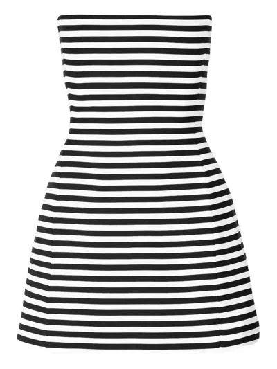Ioana Ciolacu Striped Strapless Dress In Multi
