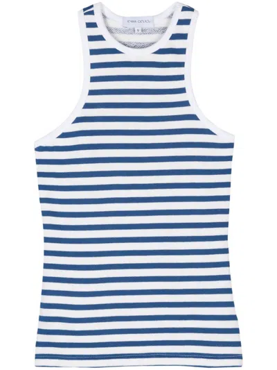 Ioana Ciolacu Striped Tank Top In Blue