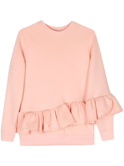 Ioana Ciolacu Toffee Peplum Sweatshirt In 粉色