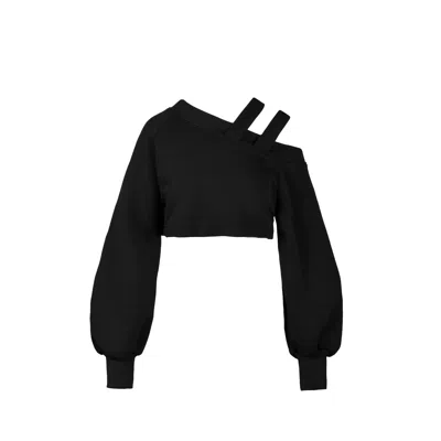 Ioana Ciolacu Women's Black Cold Shoulder Top