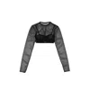 Ioana Ciolacu Women's Black Double Crop Top In Black