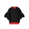 Ioana Ciolacu Women's Black / Red Black & Red Pepper Sweatshirt In Black/red