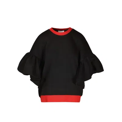 Ioana Ciolacu Women's Black / Red Black & Red Pepper Sweatshirt In Black/red
