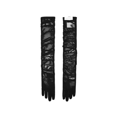 Ioana Ciolacu Women's Black Tulle Gloves