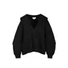 Ioana Ciolacu Women's Black V-neck Capeshirt In Black