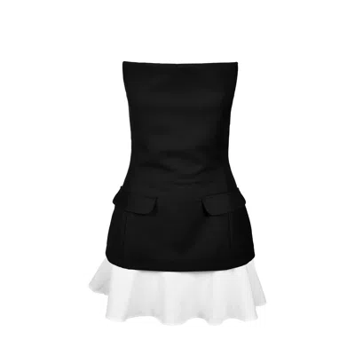 Ioana Ciolacu Women's Black / White Mixed Corset Dress In Black/white