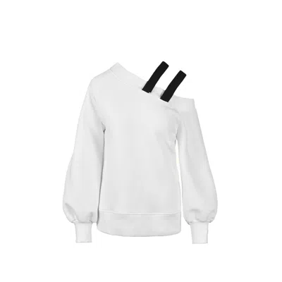 Ioana Ciolacu Women's Black / White Sonia White Sweatshirt In Black/white