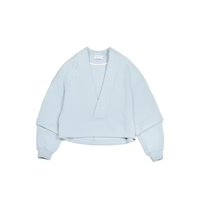 Ioana Ciolacu Women's Blue V-neck Sweatshirt
