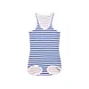 Ioana Ciolacu Women's Blue / White Striped Body In Blue/white