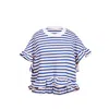Ioana Ciolacu Women's Blue / White Striped Peony Blouse In Blue/white