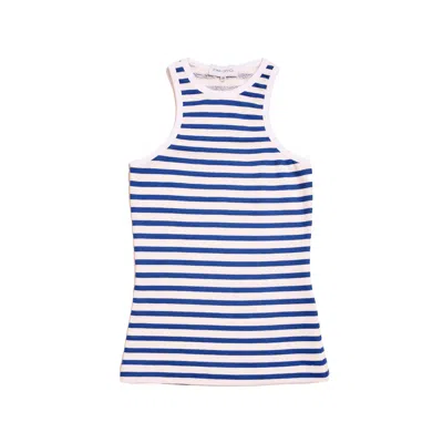Ioana Ciolacu Women's Blue / White White & Navy Striped Tank Top In Blue/white