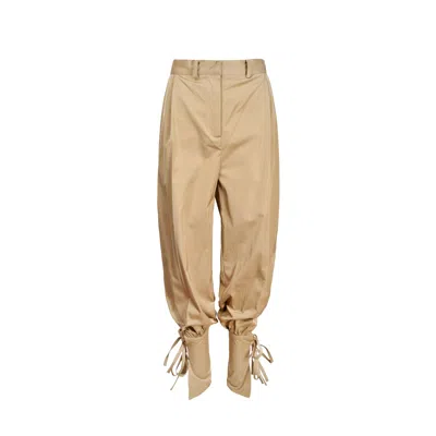 Ioana Ciolacu Tie-fastening Balloon Trousers In Nude