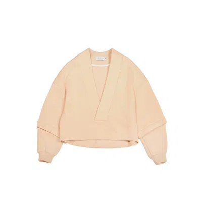 Ioana Ciolacu Women's Neutrals Beige V-neck Sweatshirt