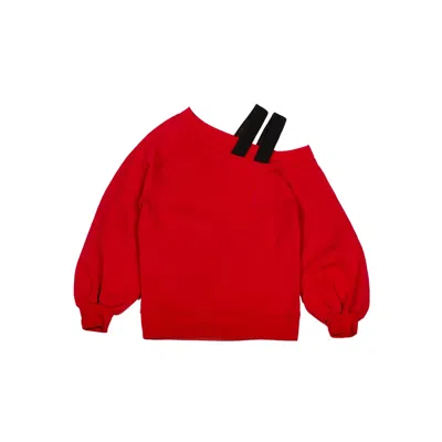 Ioana Ciolacu Women's Red / Black Red & Black Breeze New Sweatshirt In Red/black