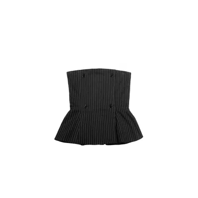 Ioana Ciolacu Women's Striped Black Corset