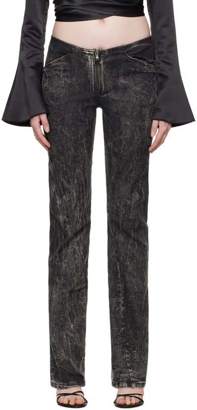 Ioannes Black Elevated Jeans In Ash Wash