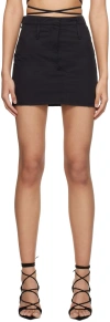 Ioannes Black Reconstructed Miniskirt In Black