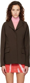 Ioannes Brown Elsa Blazer In Ganache