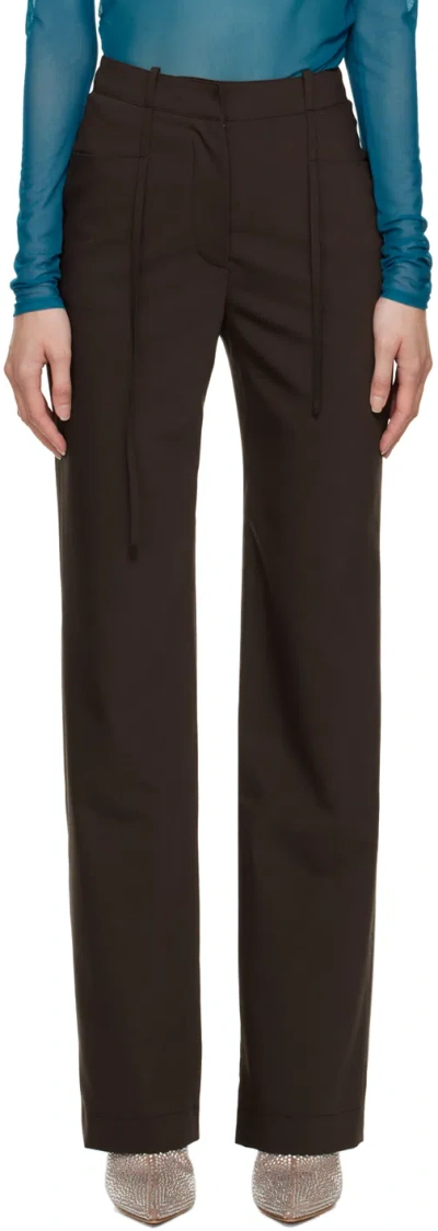 Ioannes Brown Elsa Trousers In Ganache