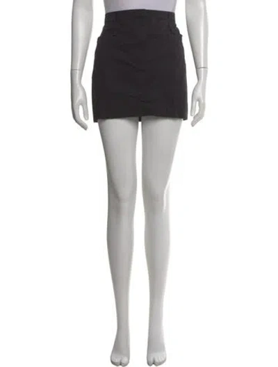 Pre-owned Ioannes Raw-edge Trim Mini Skirt In Black