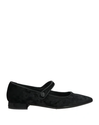 Iodea Woman Ballet Flats Black Size 8 Textile Fibers