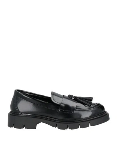 Iodea Woman Loafers Black Size 9 Textile Fibers