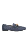 Iodea Woman Loafers Midnight Blue Size 8 Textile Fibers In Blue
