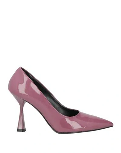 Iodea Woman Pumps Mauve Size 8 Synthetic Fibers In Purple