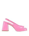 Iodea Woman Sandals Pink Size 8 Textile Fibers In Pink