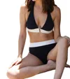 Iodus Aquila Haute Bicolore Triangle Top In Black In Black